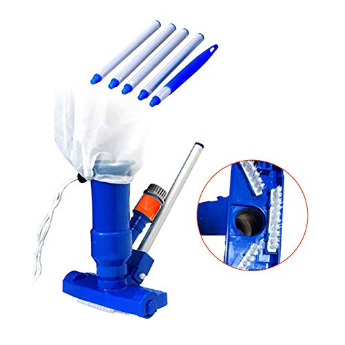 Nishore Kit de limpeza para piscina, aspirador de pó, cabeça de sucção com escovas Bolsa extensível
