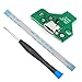 MMOBIEL Sostituzione della porta di ricarica per il modello Dualshock 4 del controller PlayStation PS4: JDS-011 a 12 pin Flex Cable Incl (+) cacciavite