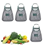 verduras frescas 🌱【Protección del medio ambiente】Las bolsas de productos reutilizables están hechas de poliéster. Suave y ligero, pero fuerte y duradero. Son flexibles para cualquier tipo de embalaje. Son las mejores bolsas de almacenamiento para recolectar sus alimentos de manera segura.