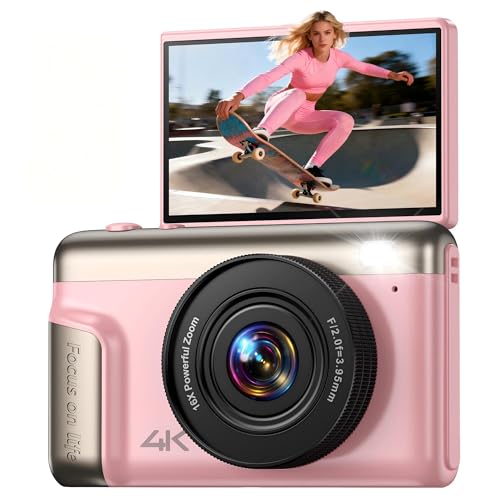 4K Macchina Fotografica Digitale Fotocamera: 64MP Compatta Videocamera Vlog con