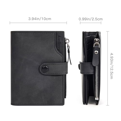 Image of Wallet for Men Large Capacity Leather RFID Blocking Trifold Wallet with 2 ID Windows and 15 Card Holders
