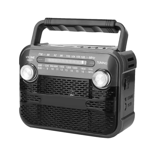 Radio solaire et à manivelle multifonction haute autonomie