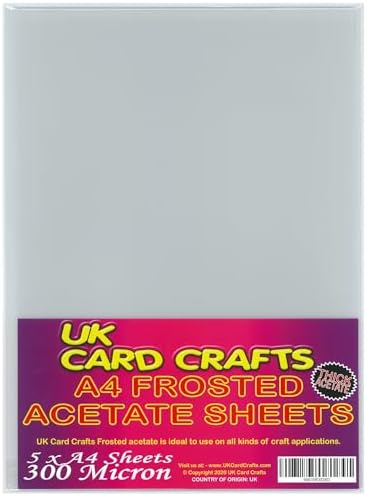 A4 Frosted Acetate 300 Micron x 5 Sheets - UKCC0240 : Amazon.co.uk ...