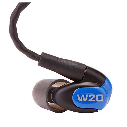 Westone Audio W20 Dual-Driver True-Fit Earphones with MMCX Audio Cable and 3 Button MFi Cable with Microphone, Black