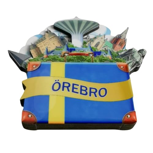 Imán Decorativo Turístico de Refrigerador Suecia miniatura 3