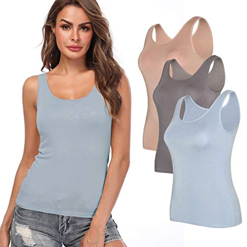 Camisoles for Women with Built-in Bra & Padded Shelf Cami
