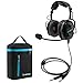 AIRVOICE Aviation Headset for Pilot with Stereo Mono Compatibility and 25 dB Passive Noise Cancellation, PNR General Aviation Headset with Noise Canceling Microphone, Adjustable Headband, Lightweight
