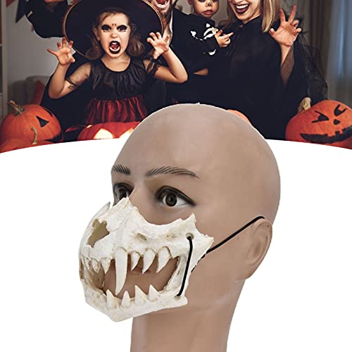 Halloween Skull Mask, Latex Tiger Tooth Type Durable Waterproof Adjustable Scary Mask For Halloween Party Festival Costume Props #TOP3