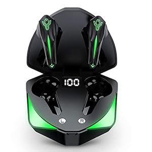 Kinganda Bluetooth Kopfhörer in Ear Gaming Kopfhörer Kabellos, Kabellose Ohrhörer mit CVC 8.0 Mikrofon IPX7 Wasserdicht…