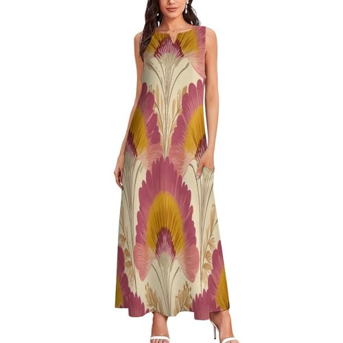 Robe retro chic et elegant avec motifs geometriques exclusifs