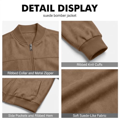 Mens Zip Up Jacket Business Casual Light Bomber Jacket with Pockets 2026 - image 5