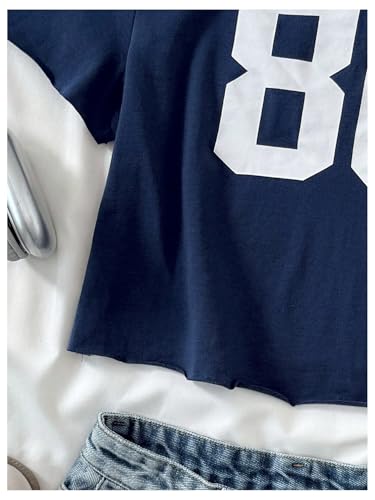 SHENHE Girl's Y2K Number Graphic Tees Short Sleeve Scoop Neck Summer Crop Top Streetwear4