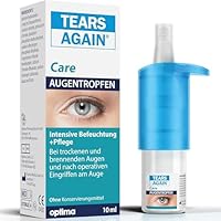 TEARS AGAIN Care Augentropfen Hyaluron 0,3% + Dexpanthenol, gegen trockene und brennende Augen, zur intensiven Befeuchtung der Augenoberfläche, ohne Konservierungsmittel