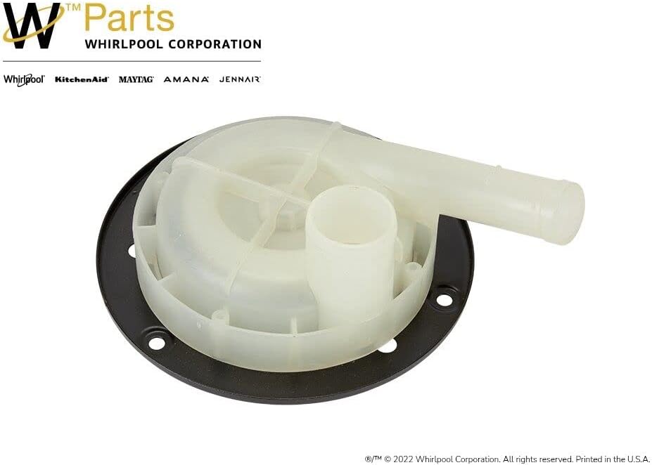 Whirlpool WP35-6465 OEM Top Load Washer Drain Pump, Black and White