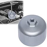 Diseño perfecto: este filter wrench fits de 86 mm para BMW y Volvo all engines that have a plastic smooth top oil filter cap cartridge style. It will not fit caps with a 6 point nut on the top. Use with a 3/8" ratchet, 27mm socket, or 1-1/16" socket. The 3/8" square drive is easy to remove and install. Hex drive can be used to loosen caps that is over torqued or hard to remove.