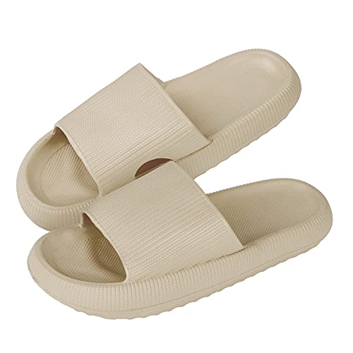 MoneRffi Claquettes Sandales Femme Chaussons Homme Pantoufles été Antidérapante de bain Douche chausson plastique piscine Plage À Semelles Épaisses