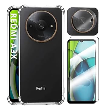 COMBO Película 9D Cerâmica + Capa Anti-Impacto + Pelicula Câmera Para Redmi A3x (Tela 6.71") - C7 Company