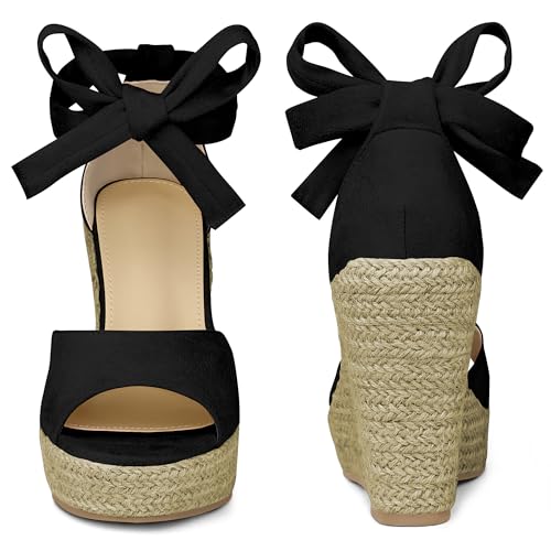 Perphy Platform Espadrilles Ankle Tie Sandals Peep Toe Wedges for Women2