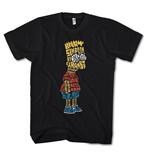 Monkey Print Camiseta Hombre Barba Texto Art Simpson - Negro, L