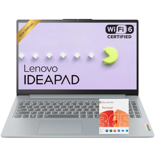 Image of Lenovo IdeaPad Slim 3i • 15.6 inch FHD Laptop with Microsoft Office 365 • Intel 4 Cores • 128GB SSD • DDR5 • Military-Grade • Quick Setup, Lightweight • Win 11