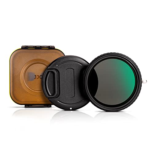 JJC Filtre à densité neutre variable 58 mm + filtre polarisant circulaire CPL, 2 en 1 ND2 ND4 ND8 ND16 ND32 dégradé réglable polarisant combiné pour objectifs d'appareil photo à filetage de 58 mm
