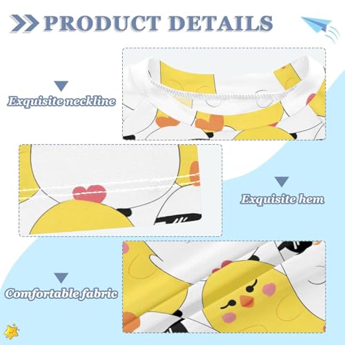 ALAZA Kids Rash Guard Girls Boys Toddler Swim Shirts Short Sleeve Chicken Sunglasses UPF 50+ 3T3