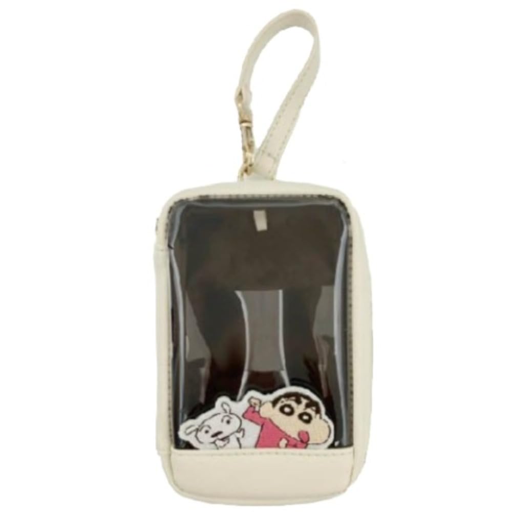 マリモクラフト(Marimocraft) Marimo Craft CRS-308 Crayon Shin-chan Hyokkori Embroidery Series Petite Carry Case, Beige, W 3.1 x H 5.3 x D 1.0 inches (8 x 13.5 x 2.5 cm)