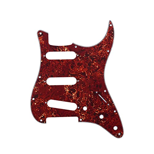 Musiclily 11 Hole SSS Strat Pickguard Scratch Plate for Fender USA/Mexican Standard Stratocaster Modern Style Electric Guitar