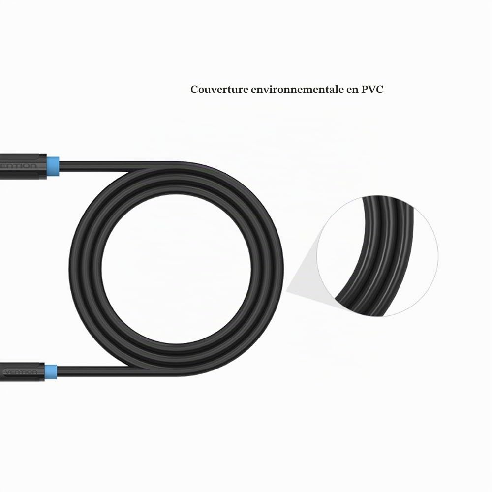 VENTION Câble Audio 3.5mm vers 6.35mm Stéréo Jack, Câble Jack TRS 6.35 Mâle vers 3.5 Mâle pour Guitare, Haut Parleurs, Table de Mixage, Amplificateurs Cinéma Maison (0.5m/1.6ft)