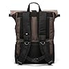 Ela Mo Rucksack Damen - Rolltop schön u. durchdacht - Laptop Rucksäcke für Frauen - Anti Diebstahl Tasche für Schule, Uni, Business (Sand & Olive) #2