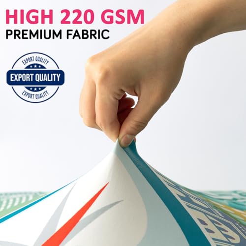 Image of HOKIPO 220gsm Durable and Washable Suitcase Covers for Trolley Suitcase, Small (18-19inch) - Skyline Compass (AR-6343-D2)