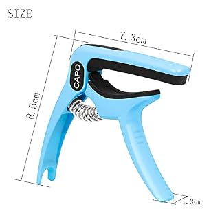 EURYTKS Capo de Guitare Universel pour ukulélé Professionnel, avec clé à Changement Rapide de Sac Capo en Acier… – Image 2