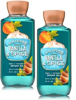 Bath and Body Works 2 Pack Whipped Vanilla & Spice Shower Gel 10 Oz.