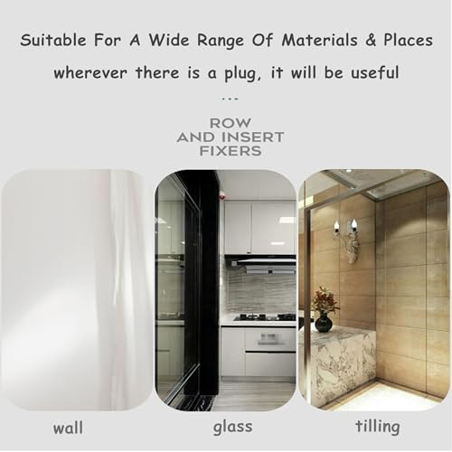 Soporte adhesivo para escritorio para enchufe, soporte para socket sin perforaciones, gestión de cables y protector contra sobretensiones, soporte de montaje de enchufe para escritorio (4 piezas), pequeño, blanco miniatura 4