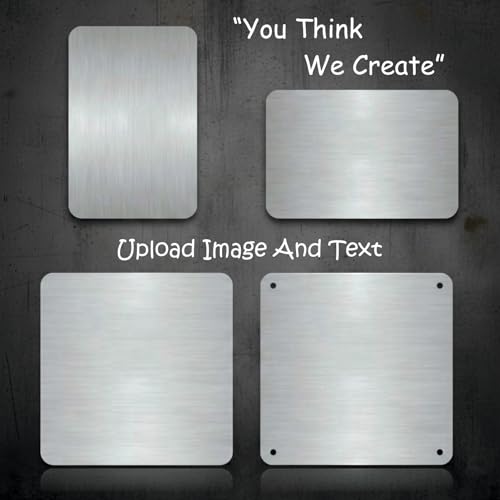 Image of Customize Steel Plate I for Bar Code, Logo, flat number, Name etc I Self Adhesive I 6x6, 6x4 inch