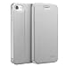 Produktbild doupi Flip Case für iPhone SE (2022) / iPhone 8/7 (4,7 Zoll), Deluxe Schutz Hülle mit Magnetischem Verschluss Cover Klappbar Book Style Handyhülle Aufstellbar Ständer, weiß