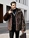 Eisctnd Men's Faux Fur Coat, Warm Fluffy Fuzzy Fleece Jacket with Lapel Collar for Winter Fashion Trench Outerwear(Coffee-XXL)