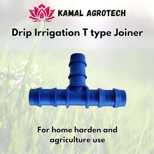 Image of Kamal Agrotech 16mm Drip Irrigation Accessories TEE 16mm Connector for lateral Pipe Tee Connectors | 16 MM T type Joiner (500 PCS)