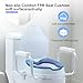 XIAOSHUNER Raised Toilet Seat with Handles for Seniors - Adds 5 Inch - Elevated Toilet Seat Riser with Cushion - Supports 300 lbs - for Standard/Round Toilet - Includes Lid, Blue