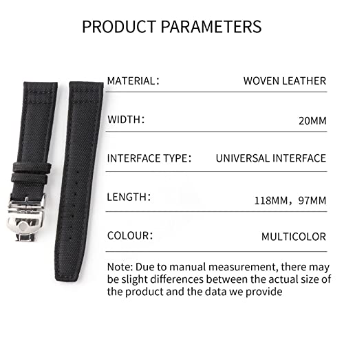 Bracelet montre IWC 20mm en cuir véritable agate avec boucle déployante