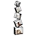 YMYNY Libreria a Cubi, Scaffale in Metallo con 5 Livelli, Alto 180 cm, Libri moderni verticali, Scaffale Portaoggetti Aperto, Geometrico, per Soggiorno, Camera da Letto, Studio, Nero HBC007B immagine