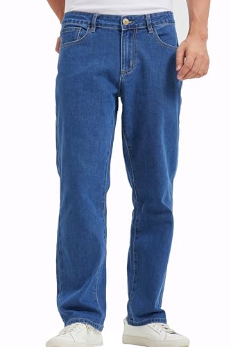 COEVALS CLUB Men's Straight Leg 5-Pocket Regular Fit Workwear Flex Jeans - Main Image
