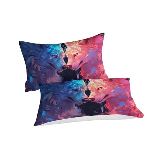 Housse de couette loup 3D avec fermeture éclair ado - 3
