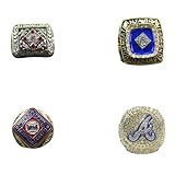 CLASSIC SERIES 1914 1957 1995 2021 ATL CHAMPIONSHIP RING SET Brave #Rarity Luxury Commemorative Sports Fan Detail Gift - Glory Collect Various Festivals Occasions with Sandalwood Box