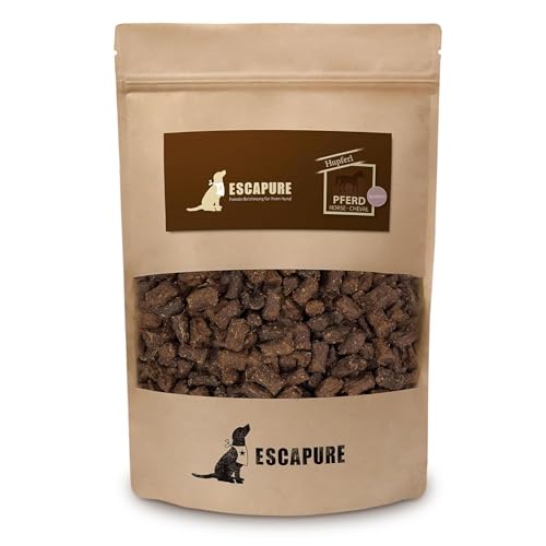 ESCAPURE Hupferl - Hunde Leckerli aus Pferdefleisch in Premium Qualität - 98% Muskelfleisch - Protein Trainingssnacks ohne künstliche Zusatzstoffe & Getreide (1000g)