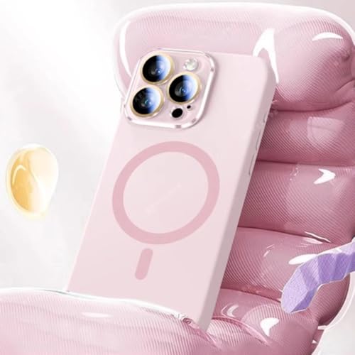 Coque silicone liquide iPhone 15 Pro violette finition premium - 5