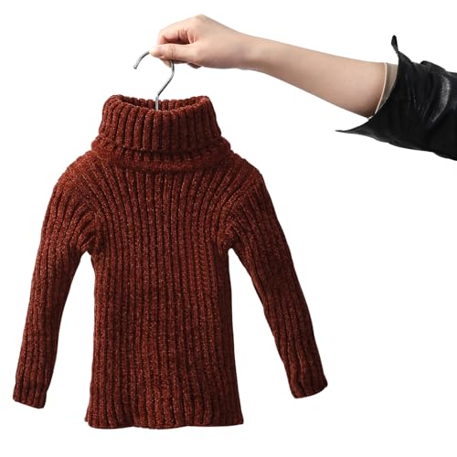 Image of Baby Boys Turtleneck Knit Sweaters Toddler Girls High Collar Pullover Sweater Size 1-8T