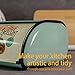 X459 Blue Metal Bread Box/Bin/kitchen Storage Containers/Home KitChen Gifts with Roll Top Lid