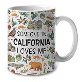 Lotacy Someone In California Loves Me Coffee Tea Cup Mug 11oz, Long Distance Relationship Boyfriend Girlfriend Gift, Moving Away Going Away Friendship Gift