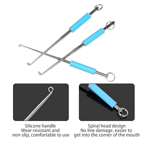 MYHOGOOD 2 Pcs Fishing Hook Remover, Stainless Steel Quick Fishing Hook Remover Descending Device Detacher Tool, Fishing Disgorger Fly Fishing Hook Extractor Accessories with Storage Tube - Image 2